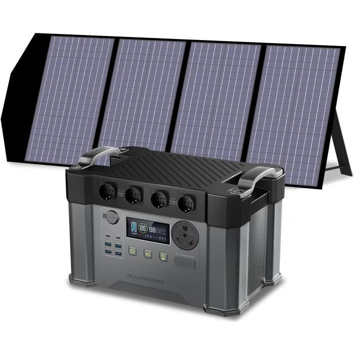 ALLPOWERS S2000 Pro 2400W draagbare energiecentrale met 140W opvouwbaar zonnepaneel, zonnegenerator