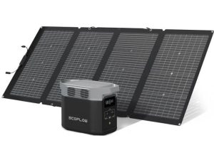 EF EcoFlow DELTA 2 zonnegenerator en 220 W zonnepaneel, capaciteit 1-3 kWh, LFP-batterij, snel opladen