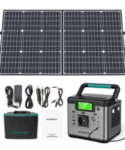 SWAREY S500 PRO zonnegenerator 220V 518Wh energiestation met 100W opvouwbaar zonnepaneel, versie 2023