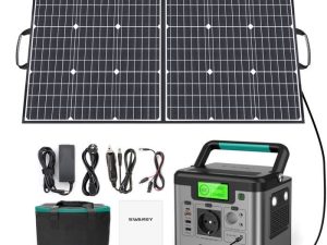 SWAREY S500 PRO zonnegenerator 220V 518Wh energiestation met 100W opvouwbaar zonnepaneel, versie 2023