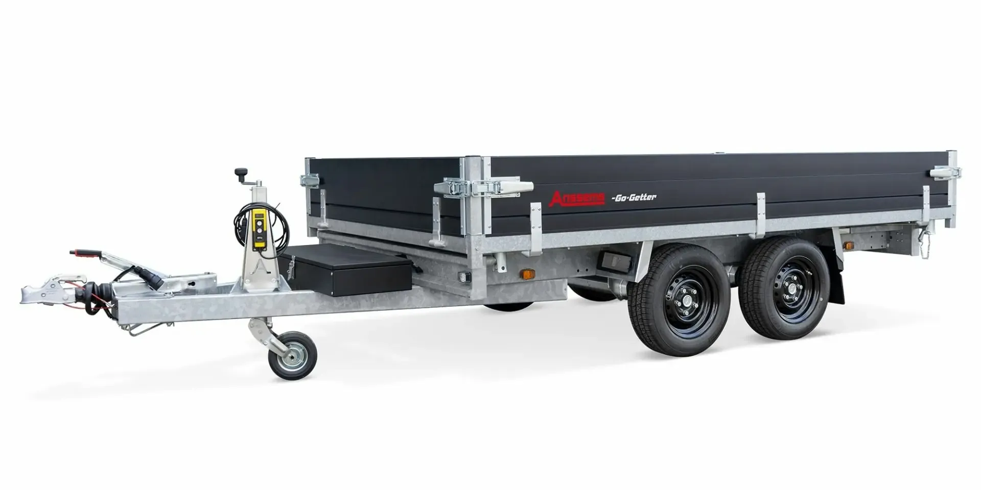 ANSSEMS KSX 3000 / 305 X 178 ELEKTRISCHE GO GETTER TRI-DUMP AANHANGWAGEN - Afbeelding 2