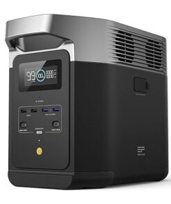 EF ECOFLOW Draagbare Power Station DELTA 2, 1024Wh LiFePO4 (LFP) batterij, 1800W AC/100W USB-C uitgang, zonnegenerator (zonnepaneel optioneel) voor noodstroomvoorziening thuis, kamperen en campers.