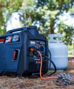 A-iPower 4300-Watt draagbare invertergenerator met dubbele brandstof, lichtgewicht, geschikt voor campers, met CO-sensor voor noodstroomvoorziening thuis, bij evenementen en op de camping, CARB-conform (SUA4300iD)